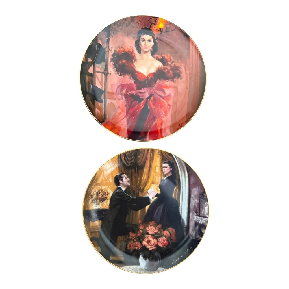 Gone With The Wind W.S. George Collector Plates Scarlett's Resolve The Proposal